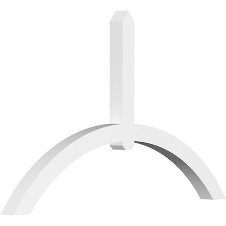 Ekena Millwork Archdale Architectural Grade PVC Gable Bracket, 72"W x 45"H x 4"D x 4"F, 15/12 Pitch GBP072X45X0404ARC00
